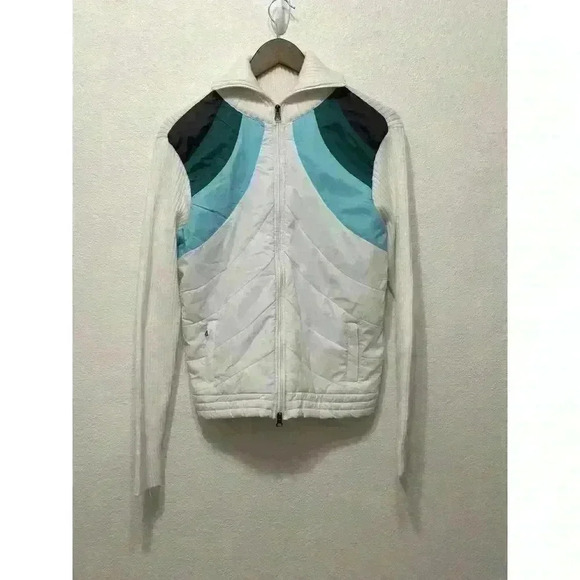 Mossimo Womens Retro Geometric Jacket Size XXL Multicolor 70s Vintage Print Zip - Picture 1 of 12